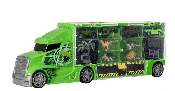 HTI Автоперевозчик Teamsterz Dino с транспортными средствами и динозаврами