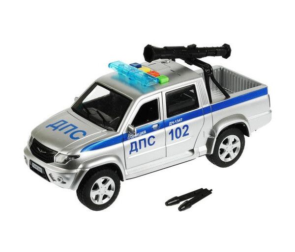 Технопарк Машина со светом и звуком Uaz Pickup Полиция 22 см