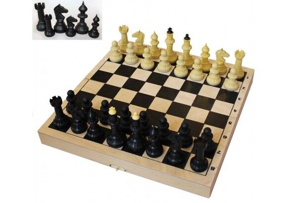 ВладСпортПром Настольная игра Шахматы с шахматной доской 40х40 см