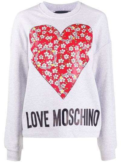 Love Moschino толстовка с принтом и логотипом