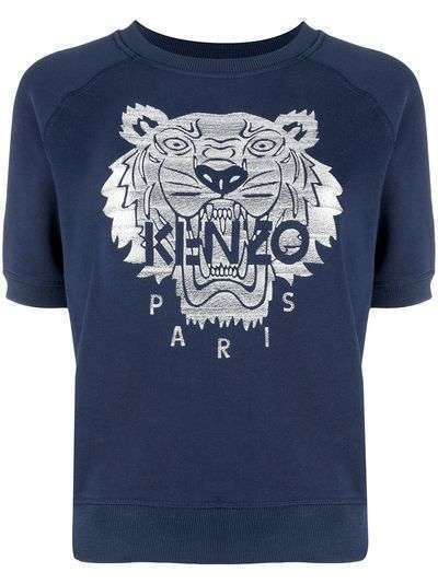 Kenzo толстовка с короткими рукавами и узором Tiger