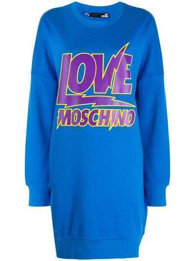 Love Moschino толстовка оверсайз с логотипом