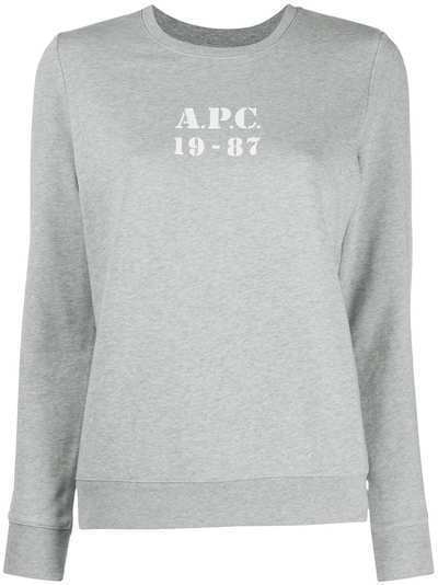 A.P.C. толстовка с длинными рукавами и логотипом