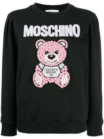 Moschino толстовка с вышивкой Teddy Bear