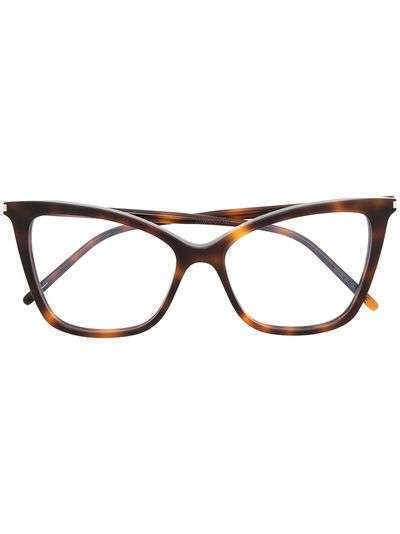 Saint Laurent Eyewear очки в оправе 'кошачий глаз'