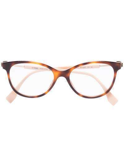 Fendi Eyewear очки в круглой оправе черепаховой расцветки