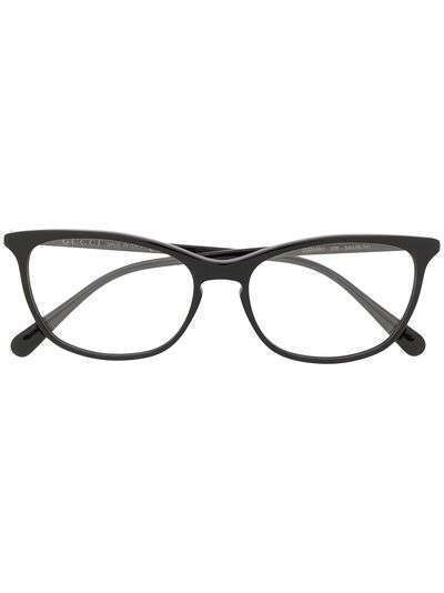 Gucci Eyewear очки в квадратной оправе с логотипом