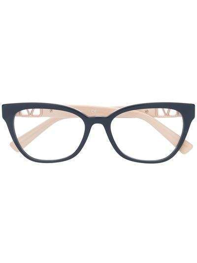 Valentino Eyewear очки в квадратной оправе с логотипом VLogo