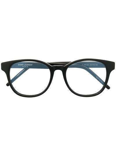 Saint Laurent Eyewear очки SL399 в круглой оправе с логотипом
