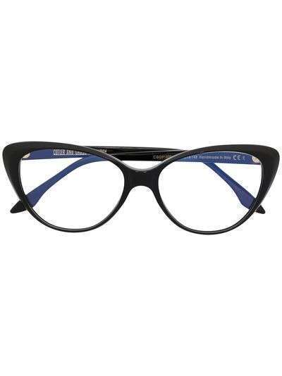Cutler & Gross очки в глянцевой оправе 'кошачий глаз'