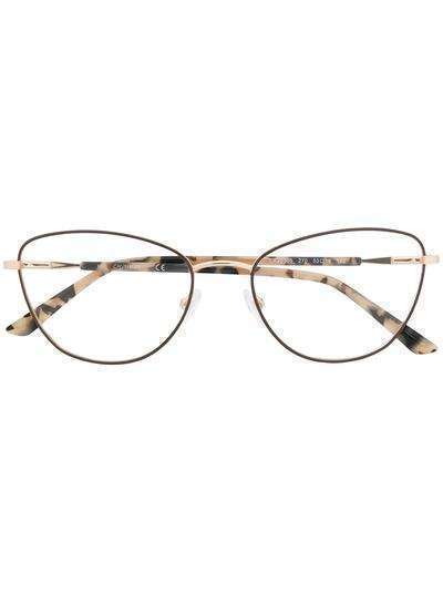 Calvin Klein очки в оправе 'кошачий глаз' черепаховой расцветки