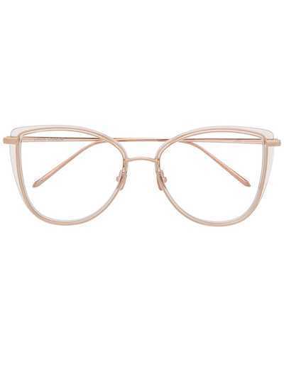 Linda Farrow очки в оправе 'кошачий глаз'