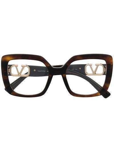 Valentino Eyewear очки в квадратной оправе черепаховой расцветки