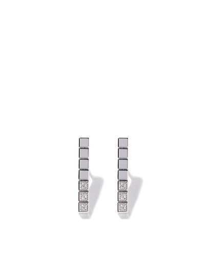 Chopard 18kt white gold Ice Cube Pure diamond earrings