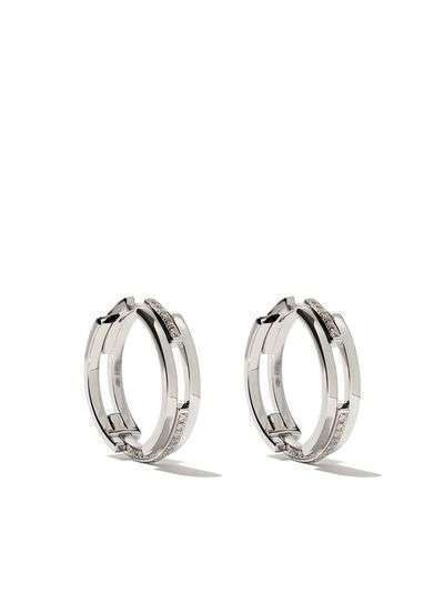 Maison Dauphin 18kt white gold and diamond C3V alternate setting earrings