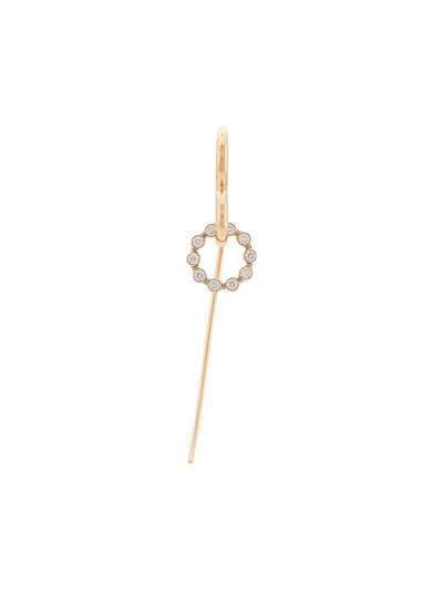 Charlotte Chesnais 18kt yellow gold Swing Unit diamond single earring