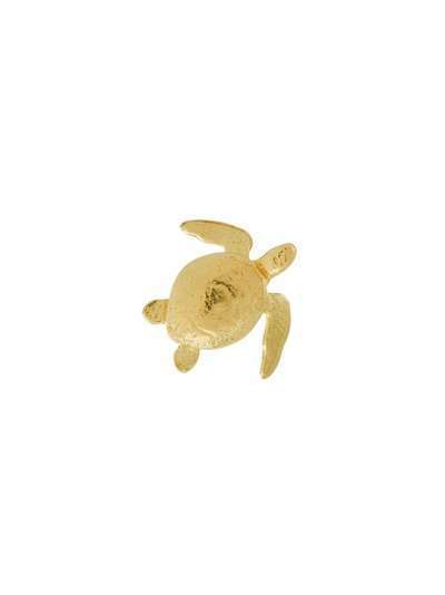 Alex Monroe серьги-гвоздики Teeny Tiny Sea Turtle из желтого золота