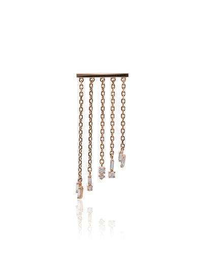 Suzanne Kalan Fringe 18K rose gold and diamond earrings
