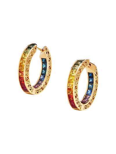 Dolce & Gabbana серьги-кольца с камнями