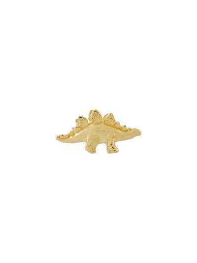 Alex Monroe серьги-гвоздики Teeny Tiny Stegosaurus из желтого золота