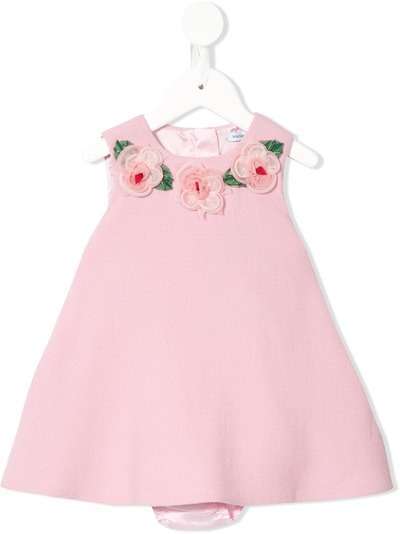 Dolce & Gabbana Kids платье с цветочной аппликацией