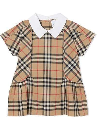 Burberry Kids платье в клетку Vintage Check