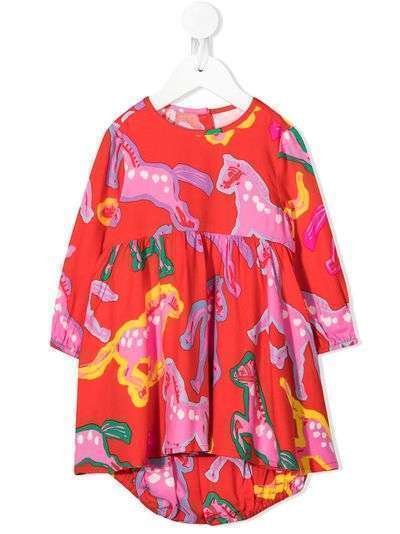 Stella McCartney Kids платье с принтом Horse
