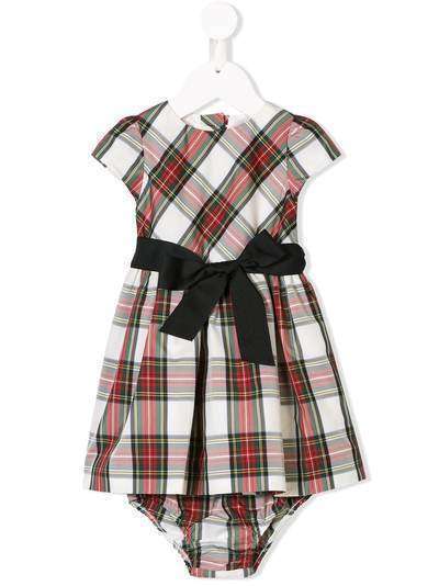 Ralph Lauren Kids платье миди с узором в шотландскую клетку