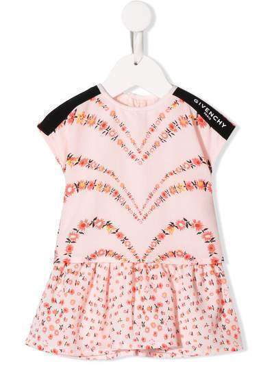 Givenchy Kids платье с цветочным принтом