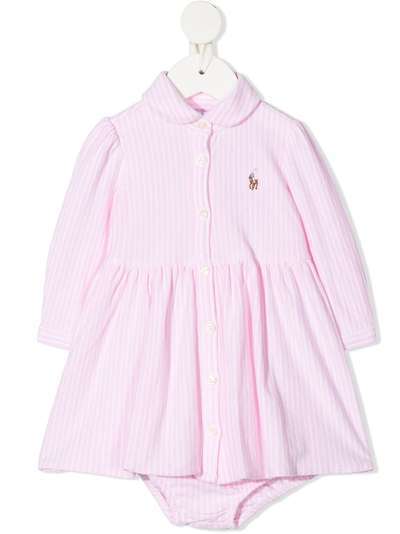 Ralph Lauren Kids полосатое платье-рубашка