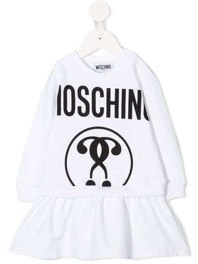Moschino Kids расклешенное платье с логотипом