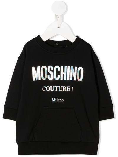 Moschino Kids платье-толстовка с логотипом
