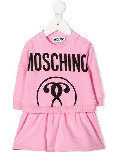 Moschino Kids платье-джемпер с логотипом