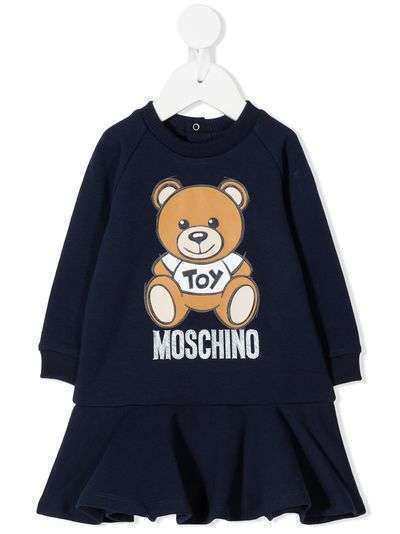 Moschino Kids платье с логотипом