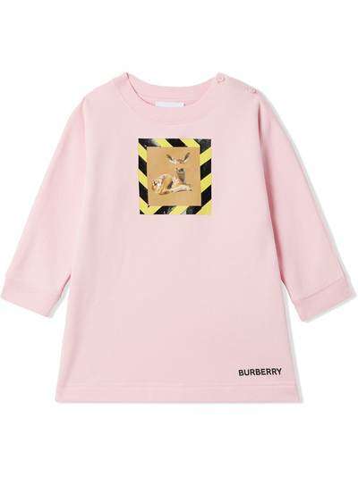 Burberry Kids платье с принтом Deer