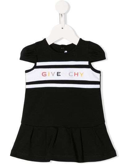 Givenchy Kids платье с вышитым логотипом