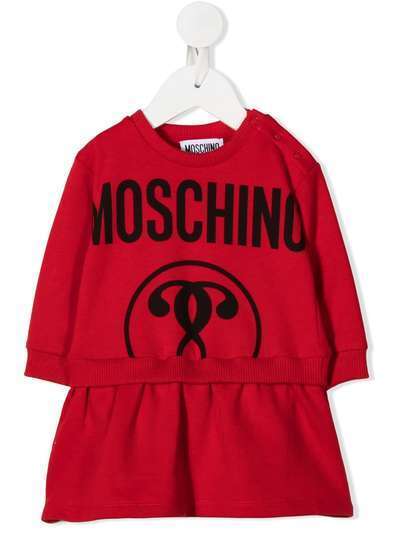 Moschino Kids платье-джемпер с логотипом