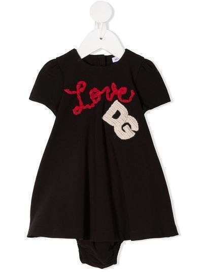 Dolce & Gabbana Kids платье Love с нашивкой-логотипом