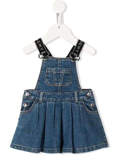 Givenchy Kids джинсовое платье с логотипом