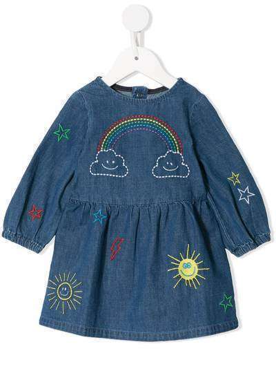 Stella McCartney Kids платье с вышивкой