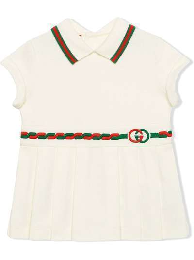 Gucci Kids платье с короткими рукавами и логотипом