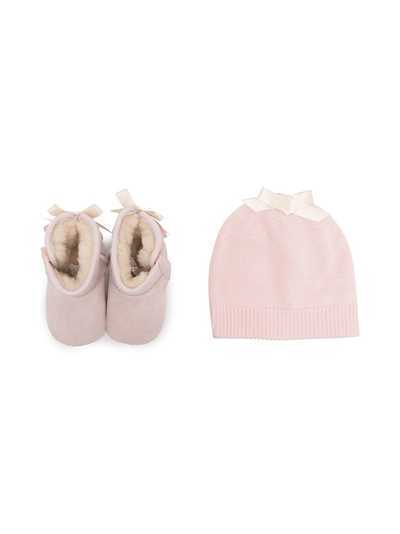 UGG Kids комплект из пинеток и шапки с нашивкой-логотипом