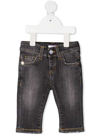 Le Bebé Enfant джинсы с нашивкой-логотипом и эффектом потертости