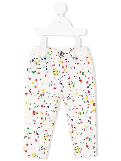 Stella McCartney Kids джинсы с эффектом разбрызганной краски