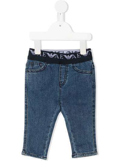 Emporio Armani Kids джинсы кроя слим с эластичным поясом