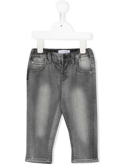 Emporio Armani Kids джинсы кроя слим с эффектом потертости