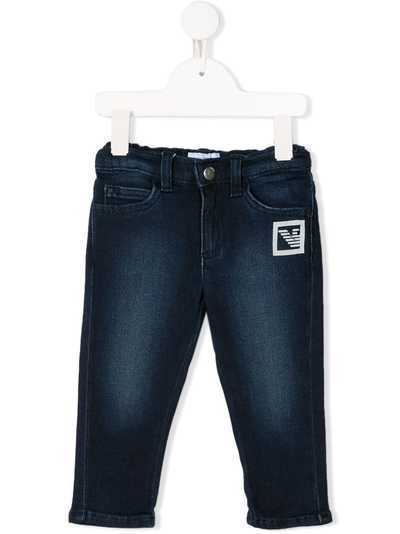 Emporio Armani Kids джинсы с нашивкой-логотипом