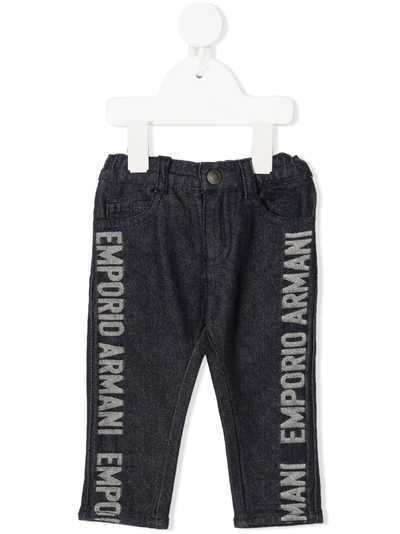 Emporio Armani Kids джинсы с логотипом на лампасах