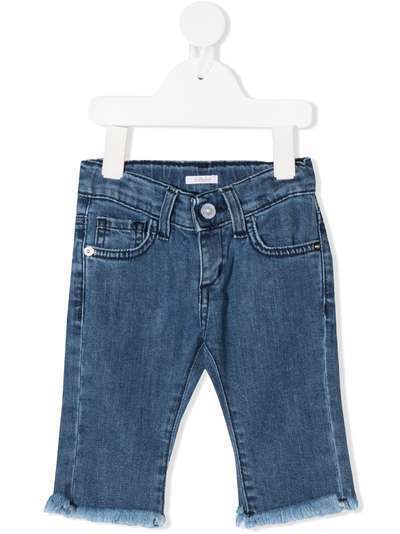 Le Bebé Enfant прямые джинсы с бахромой
