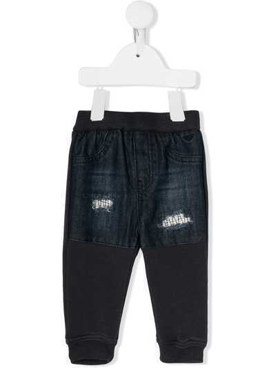 Emporio Armani Kids брюки с джинсовыми вставками